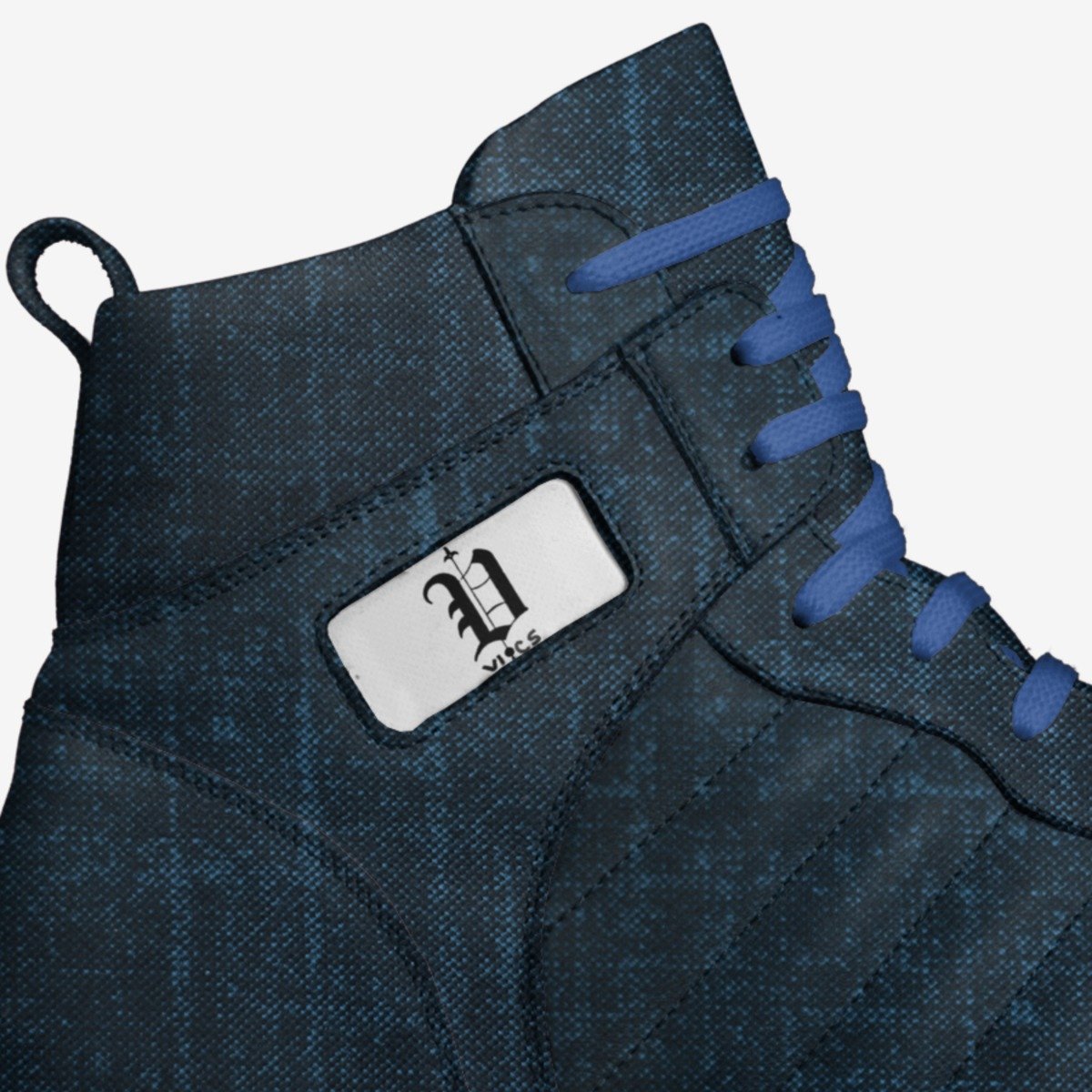 vics blue air custom made in Italy shoes by Brayden Murphy | Detail view