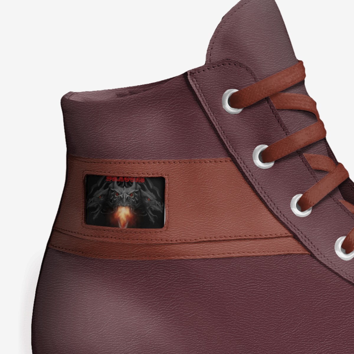 dragons custom made in Italy shoes by Nora Payeton | Detail view