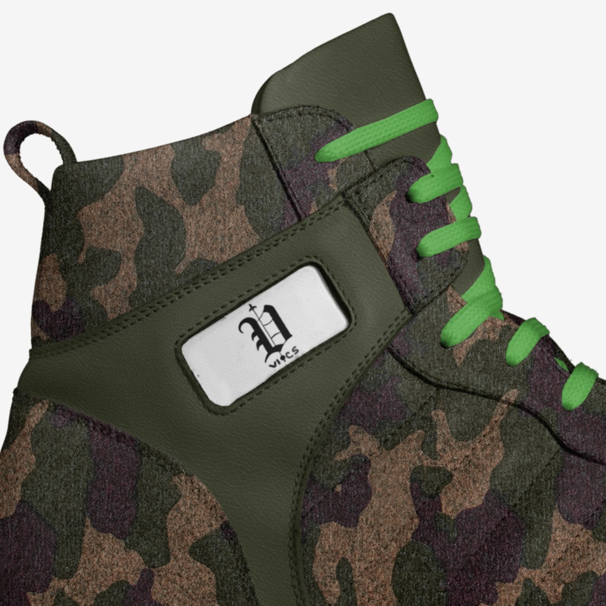 vics army air custom made in Italy shoes by Brayden Murphy | Detail view