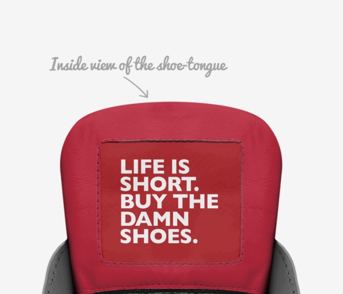 The 17s custom made in Italy shoes by Kiara | Tongue view
