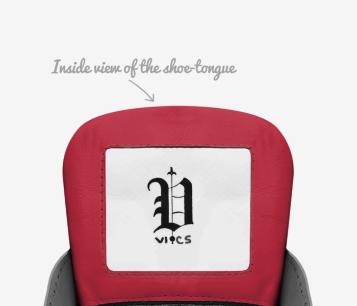 vics ray custom made in Italy shoes by Brayden Murphy | Tongue view