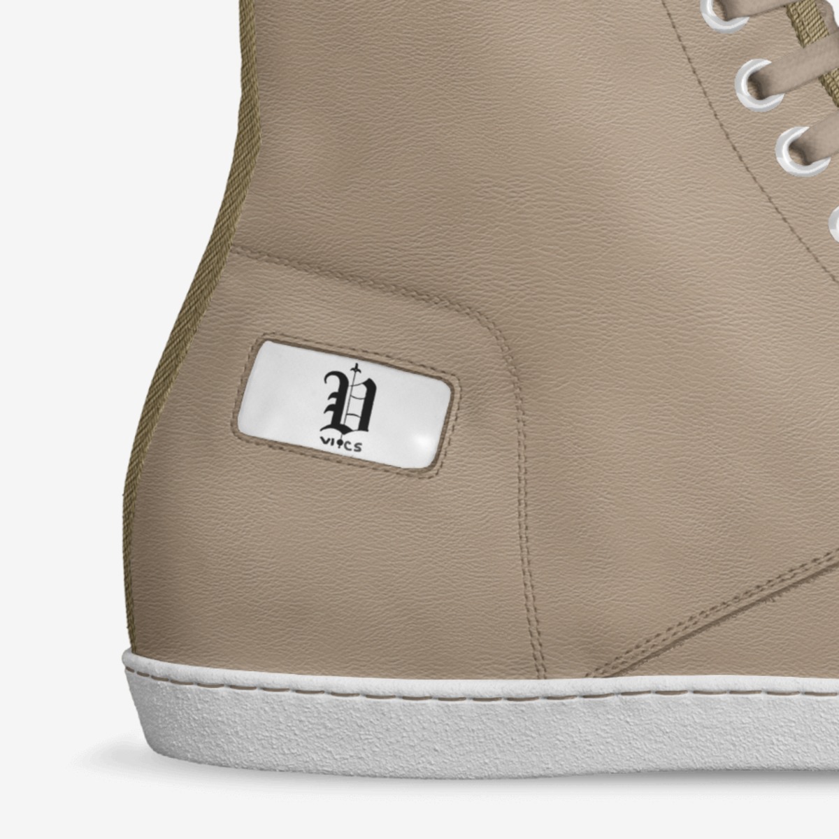 vics desert sand custom made in Italy shoes by Brayden Murphy | Detail view