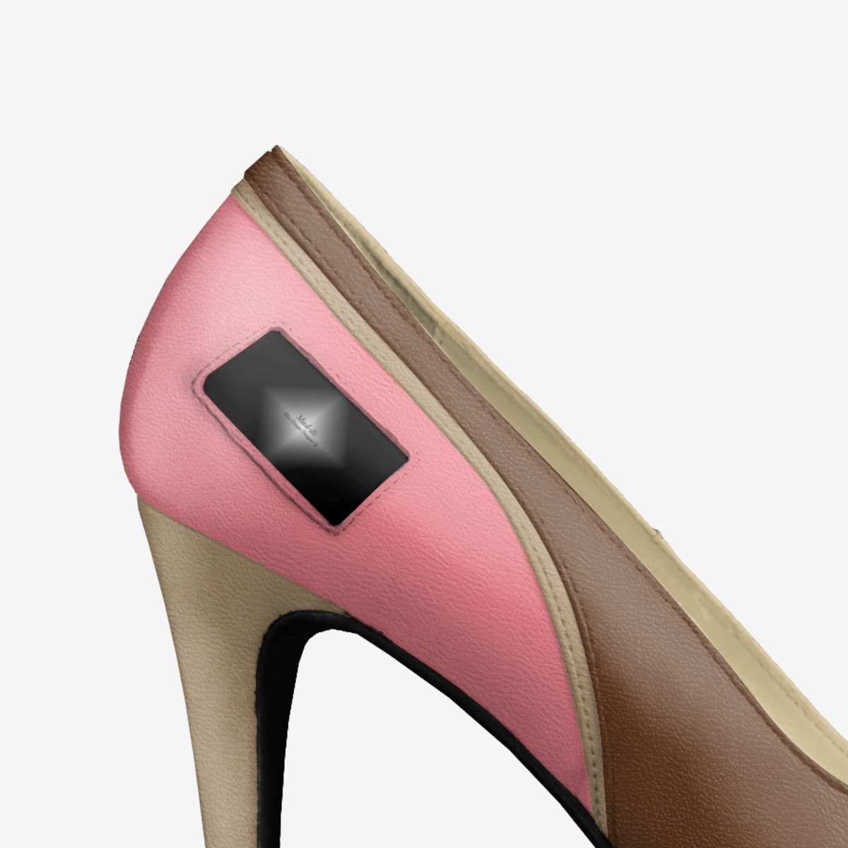 Salmoned Heels custom made in Italy shoes by Mud-di: Miss Unique Designer Is | Detail view