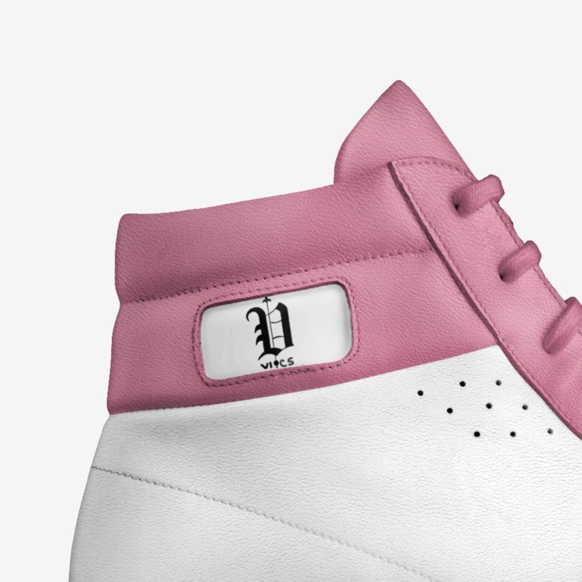 Vics pink custom made in Italy shoes by Brayden Murphy | Detail view