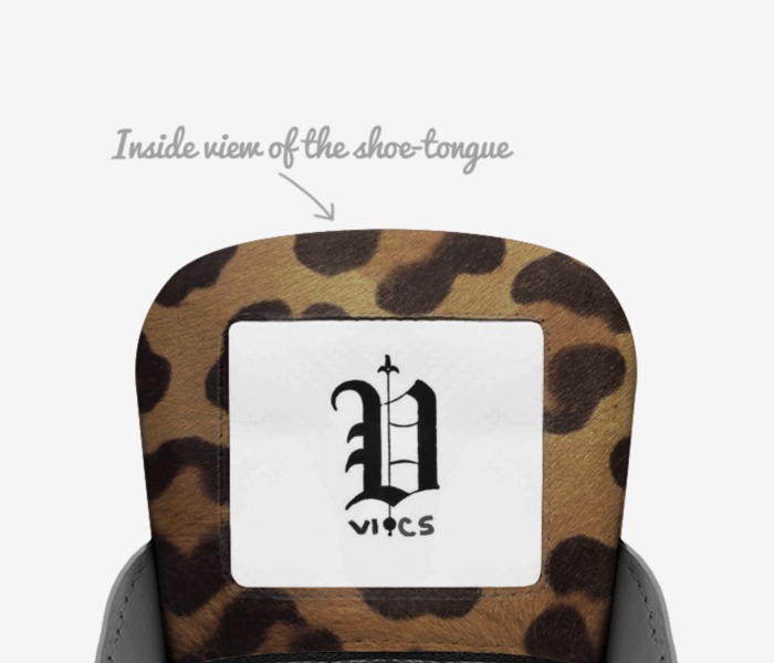 vics jaguar  custom made in Italy shoes by Brayden Murphy | Tongue view