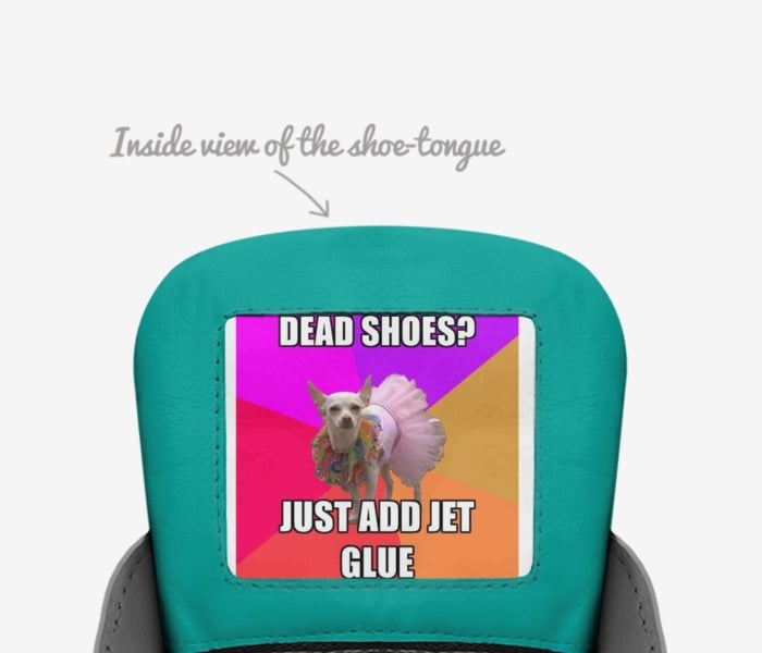 shoemania custom made in Italy shoes by Taylor Lee O'Neal | Tongue view