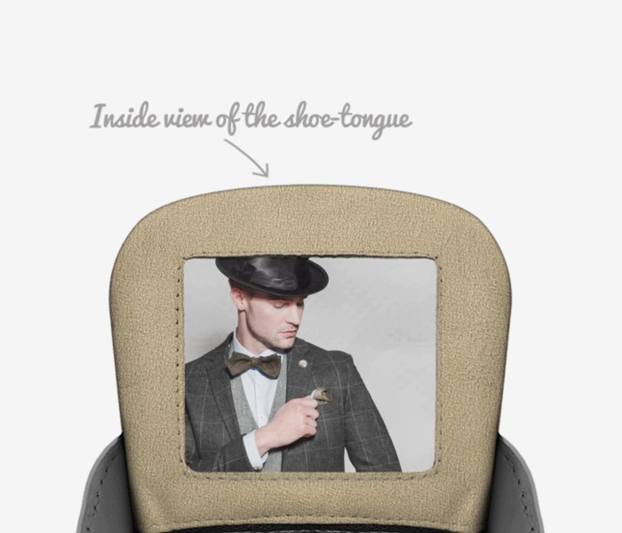 magic custom made in Italy shoes by Magia | Tongue view