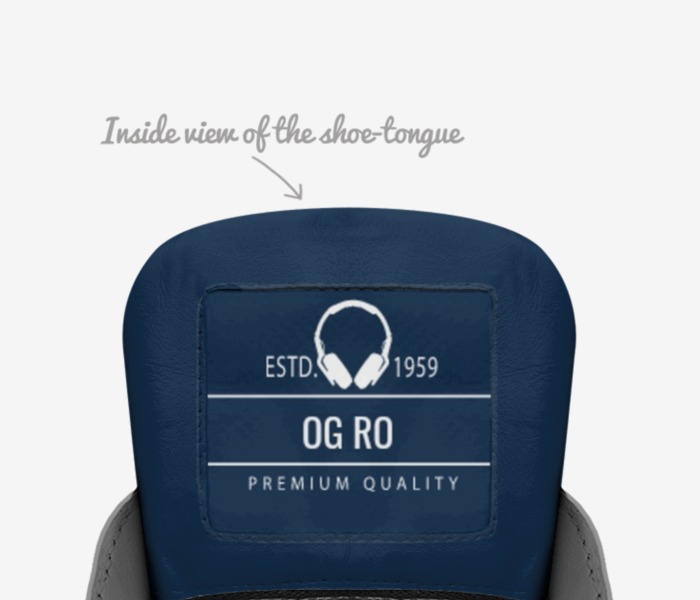 OG RO  custom made in Italy shoes by El Ro Al | Tongue view