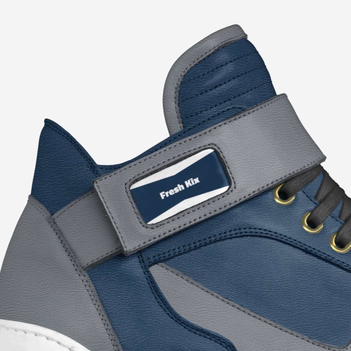 Fresh Kix custom made in Italy shoes by Riley Neupauer | Detail view