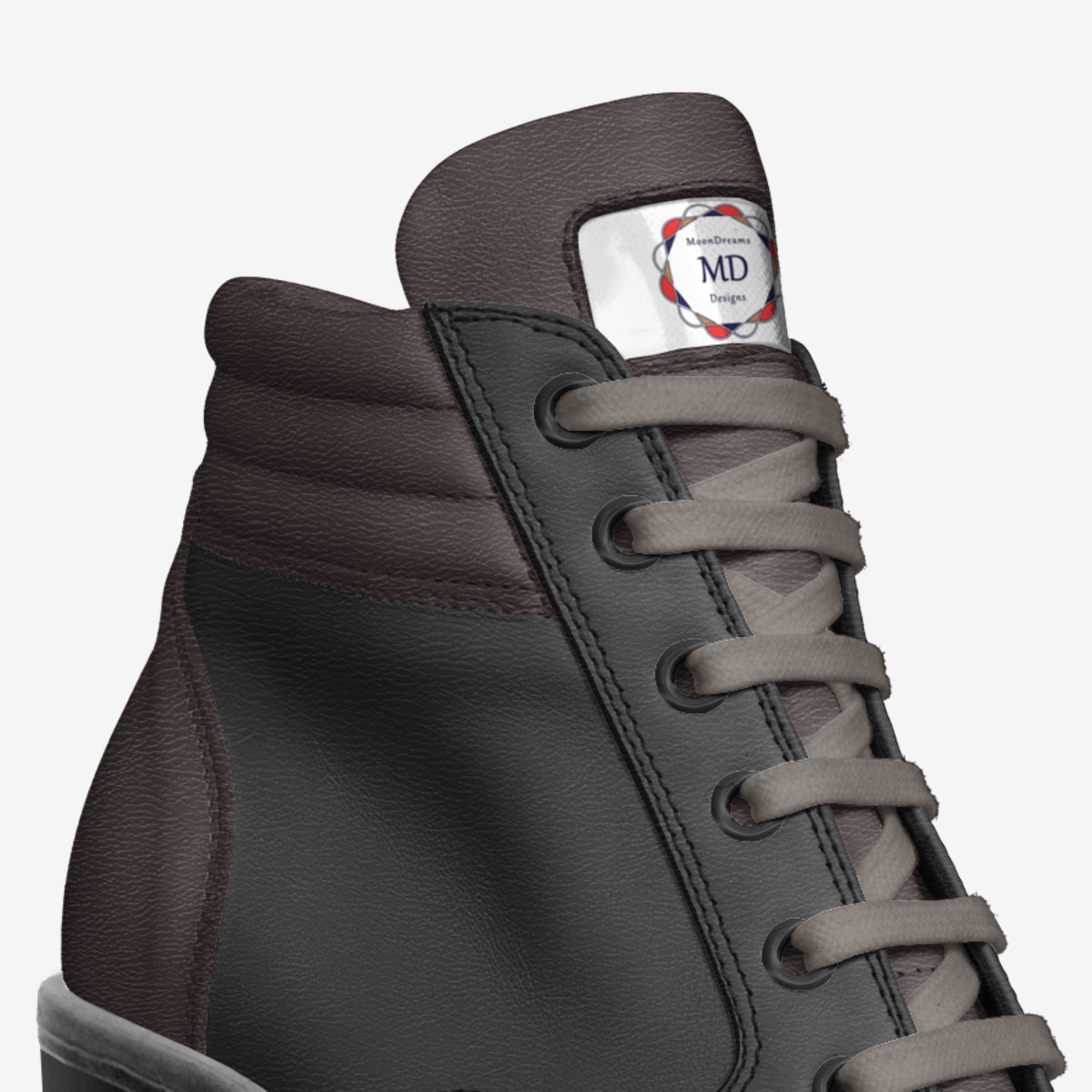 MD Boots Brown custom made in Italy shoes by Jannina Ortiz | Detail view