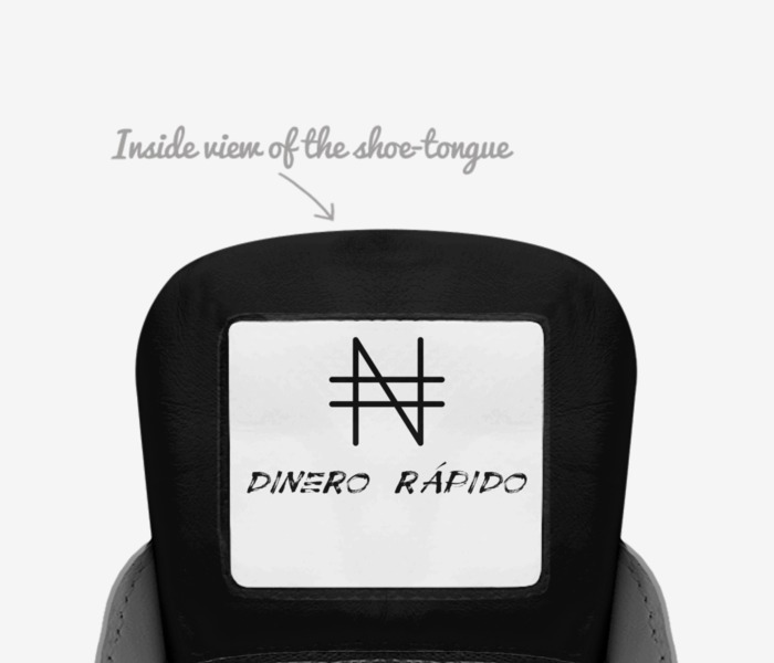 Rapido custom made in Italy shoes by Dinero Rápido | Tongue view