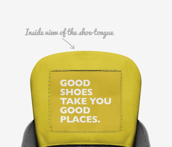 Lando custom made in Italy shoes by Landon Cartagena | Tongue view
