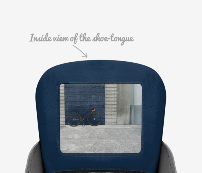 David Smiths custom made in Italy shoes by David Smith | Tongue view