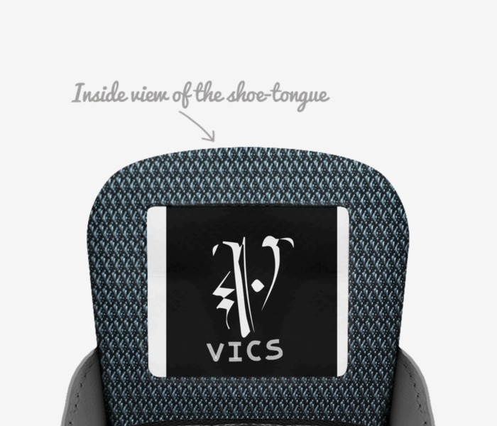 vics platinum custom made in Italy shoes by Brayden Murphy | Tongue view