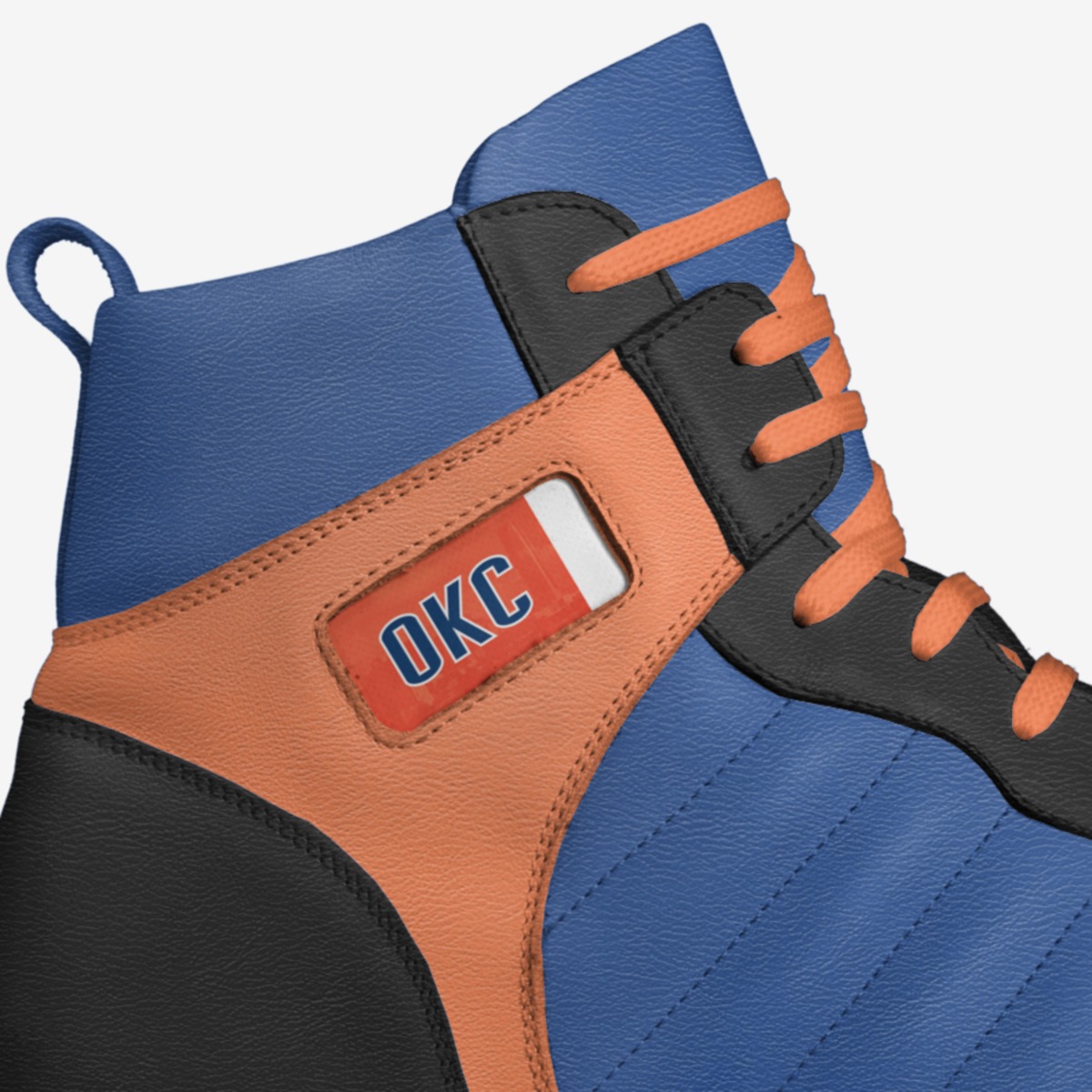 Okc thunder  custom made in Italy shoes by Jaiden Ennis | Detail view
