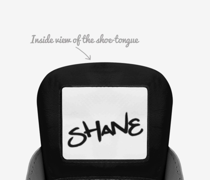 Grill's  custom made in Italy shoes by Shane Grill | Tongue view