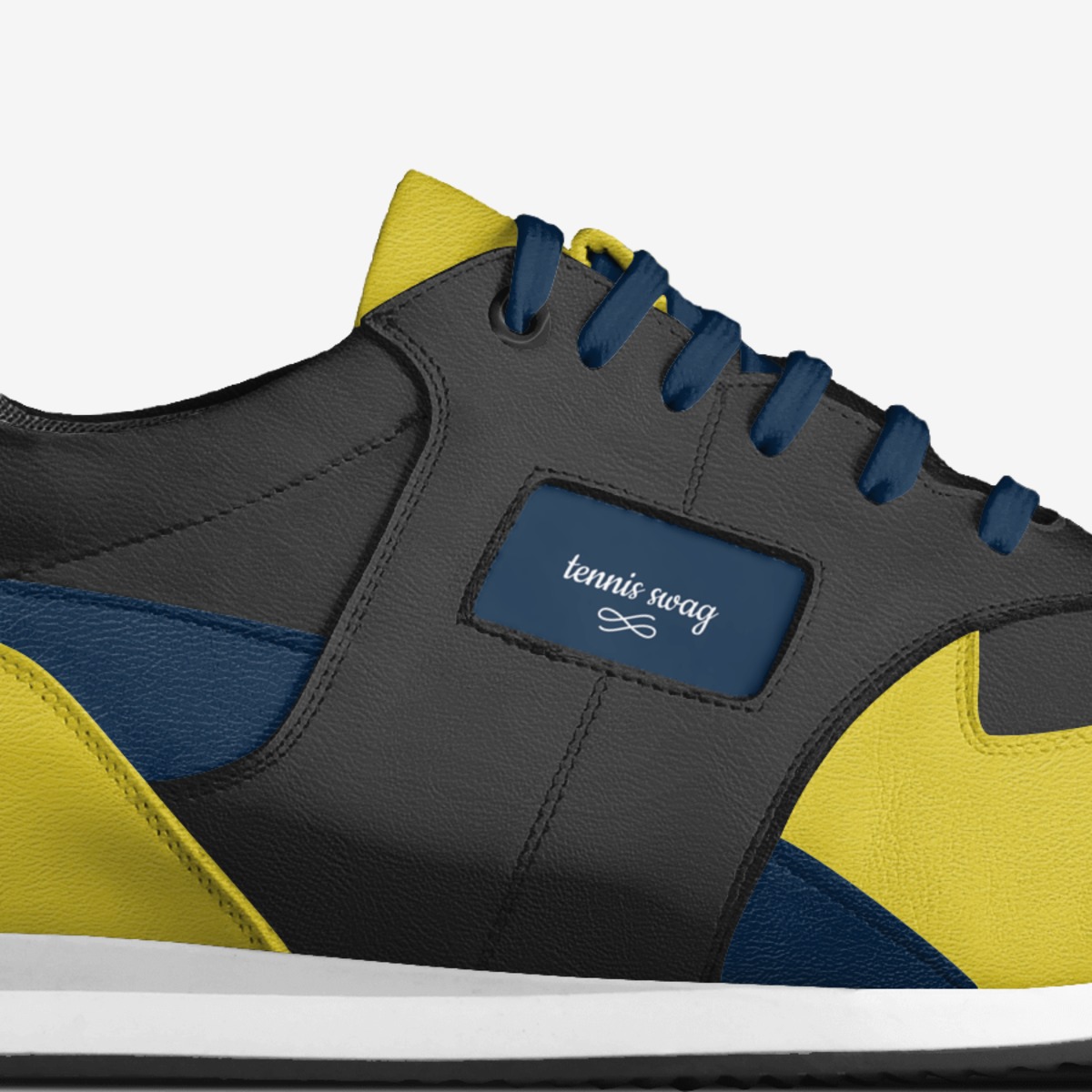 tennis swag custom made in Italy shoes by Ridge | Detail view