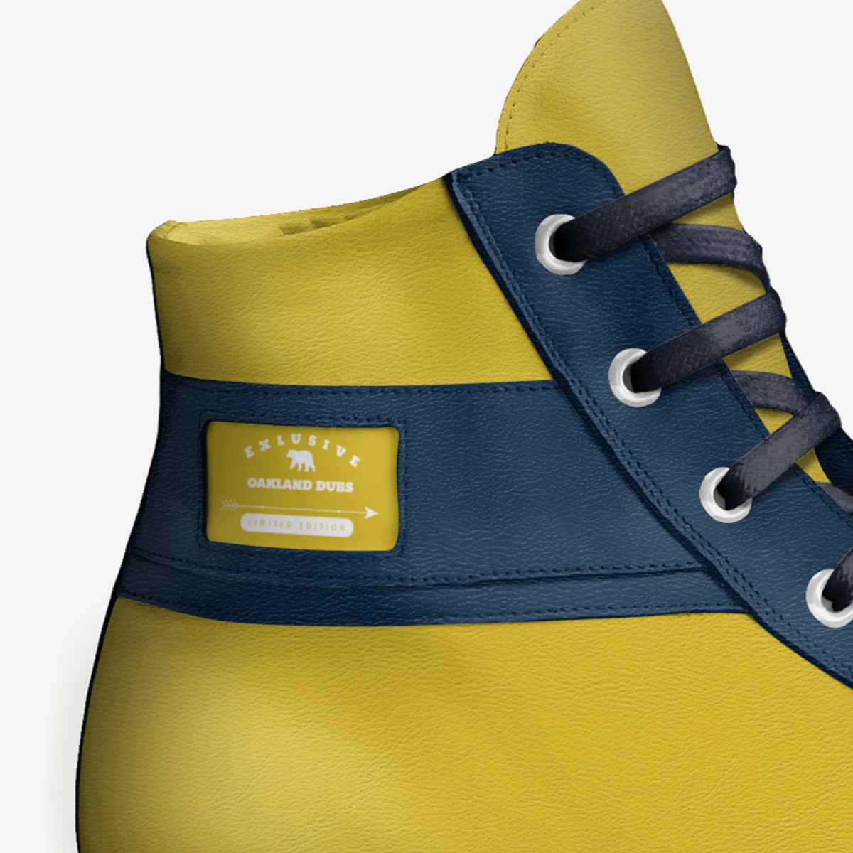 Oakland Dubs custom made in Italy shoes by Natasha Robinson | Detail view