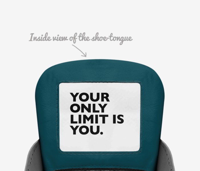 Klooo custom made in Italy shoes by Maggie Rodriguez | Tongue view