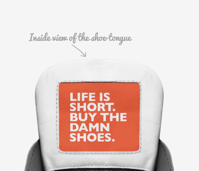 camaloon custom made in Italy shoes by Equipo Camaloon | Tongue view