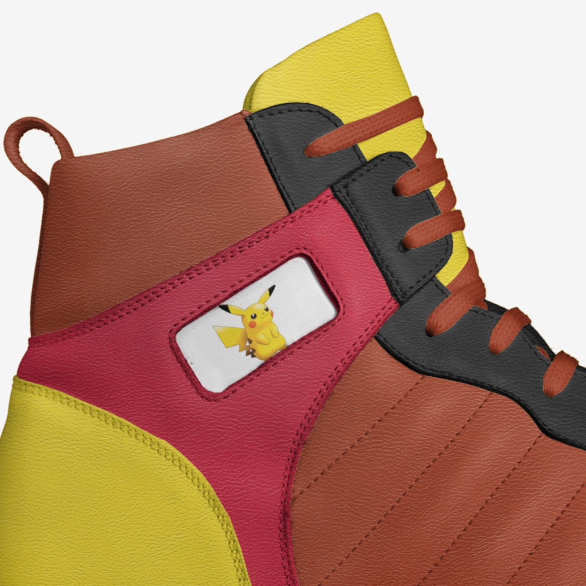 Pikachu custom made in Italy shoes by Alex | Detail view