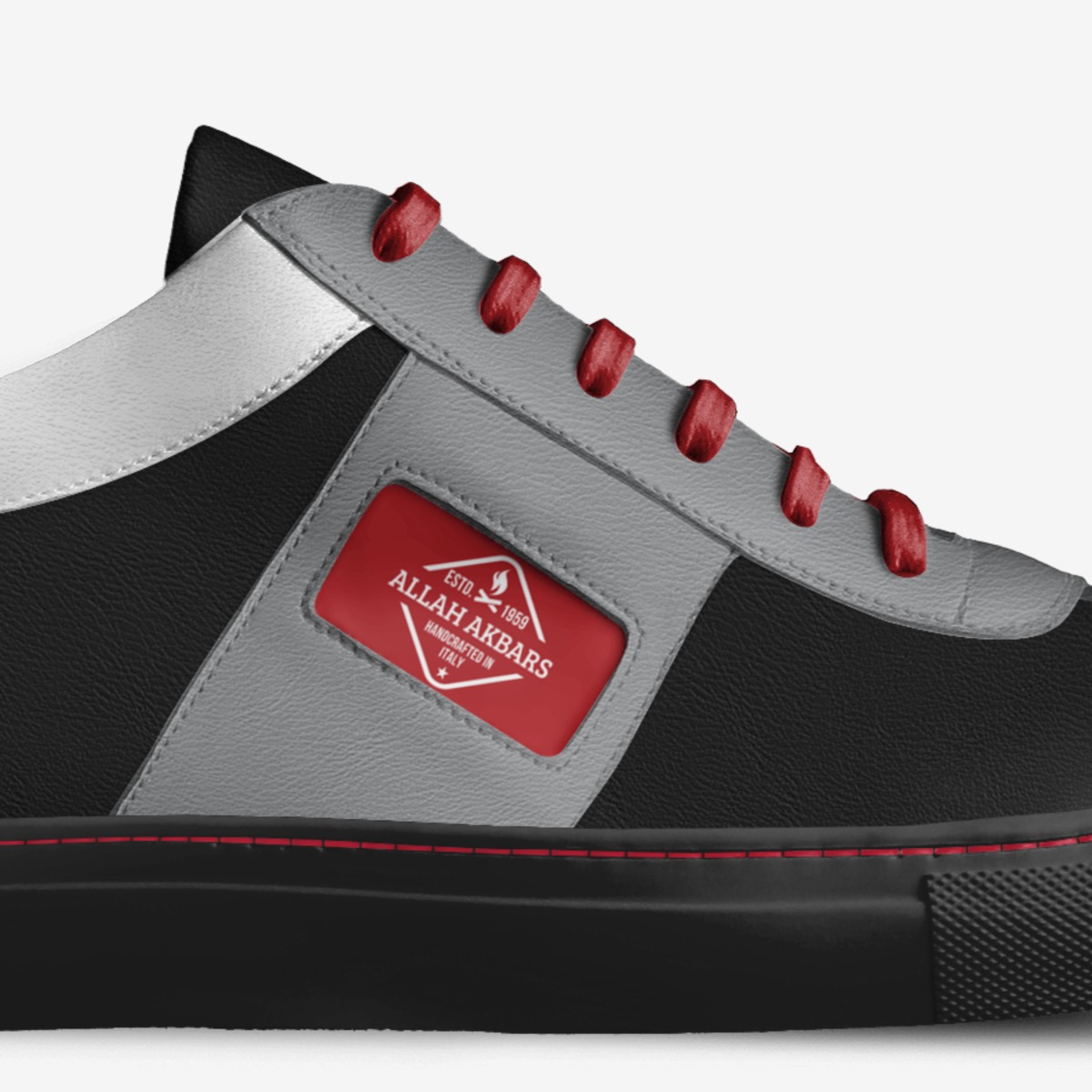 Allah Akbars custom made in Italy shoes by Rushil Girdhar | Detail view