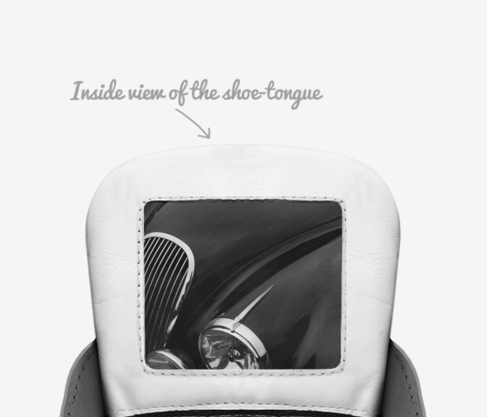 ultra balance custom made in Italy shoes by Carson Ballance | Tongue view