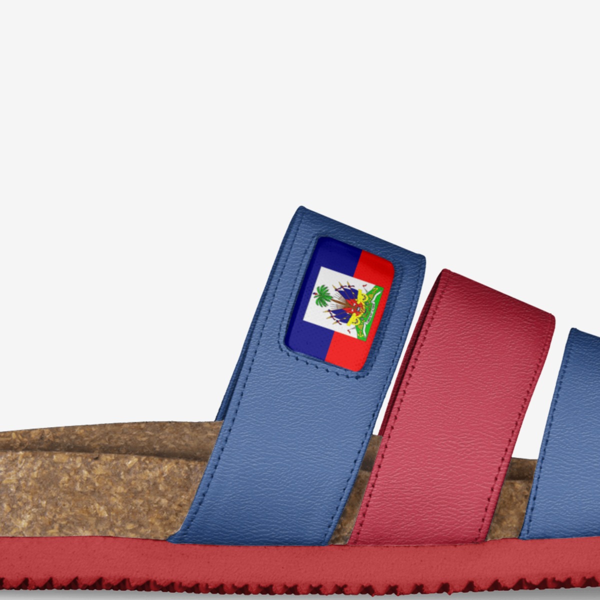 Haiti Striped Sandals custom made in Italy shoes by The Jacques | Detail view