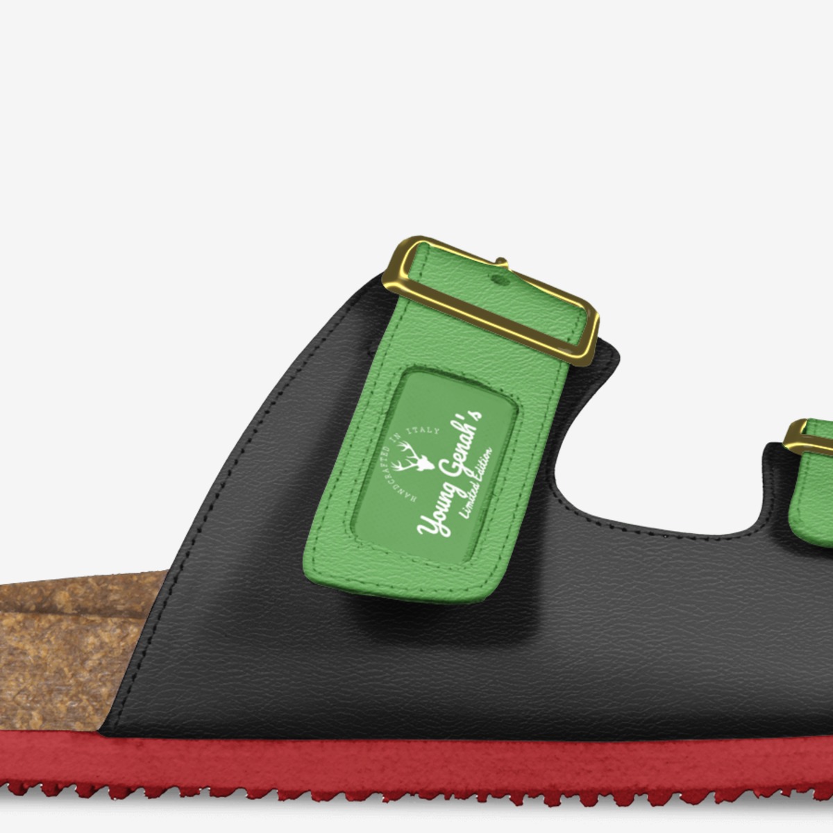 Young Genah's custom made in Italy shoes by Krishain Allen | Detail view