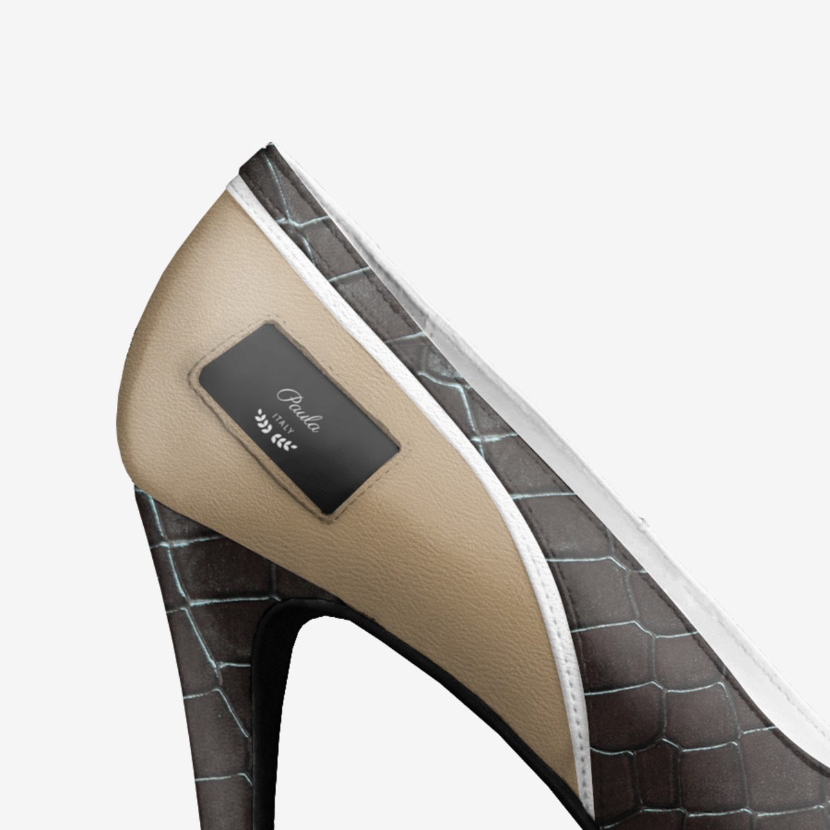 Paula custom made in Italy shoes by Sarastine Richey | Detail view