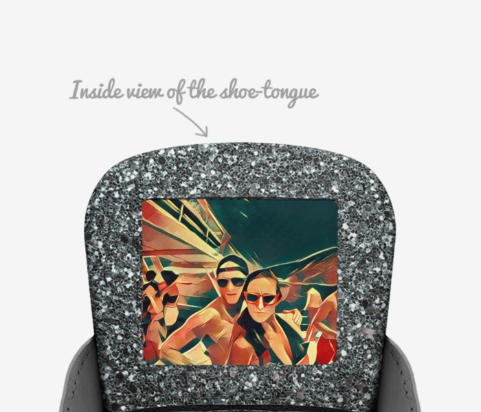 Pinder Gets Jaded custom made in Italy shoes by Jade Mandel | Tongue view