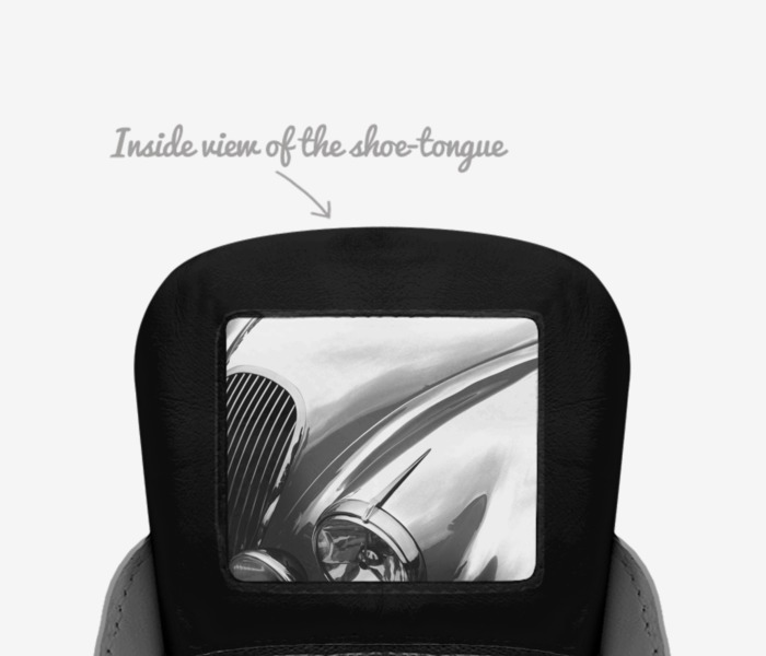 Shoo  custom made in Italy shoes by Tony Colen | Tongue view