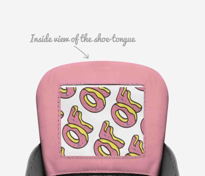 Odd Future custom made in Italy shoes by Fin Thomps | Tongue view