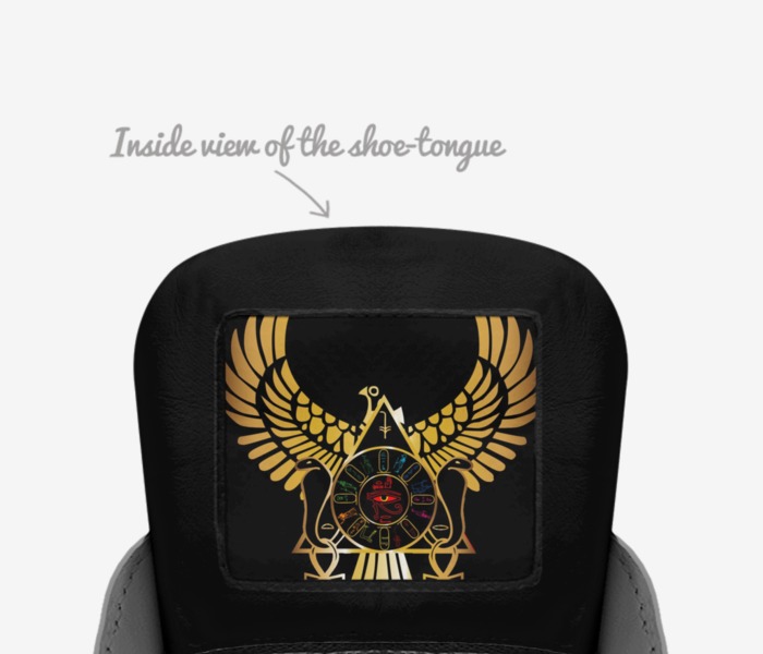 Noobs custom made in Italy shoes by Anoobus Elite | Tongue view