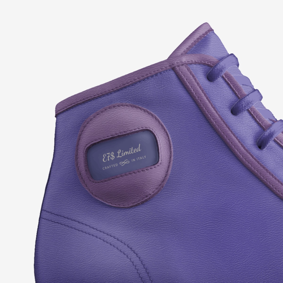E7$ Limited custom made in Italy shoes by Lateef Williams | Detail view