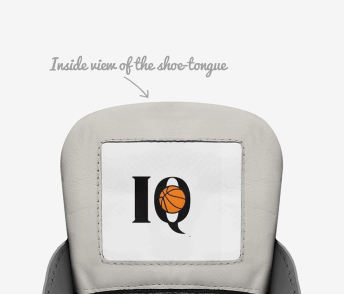 basketball IQ custom made in Italy shoes by Antonio Espfitness | Tongue view