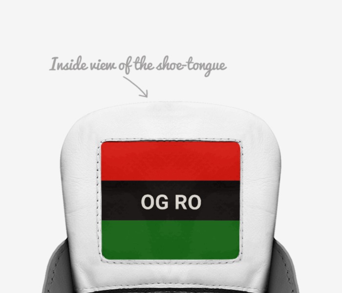 OG RO  custom made in Italy shoes by El Ro Al | Tongue view