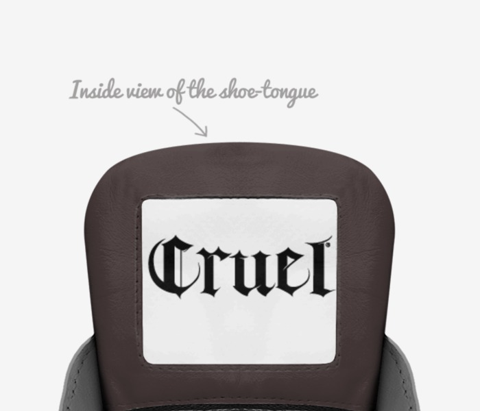 7107 Soles CRUEL custom made in Italy shoes by Bam Valencia | Tongue view