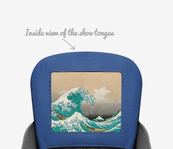 EB custom made in Italy shoes by Eddie Fortson | Tongue view