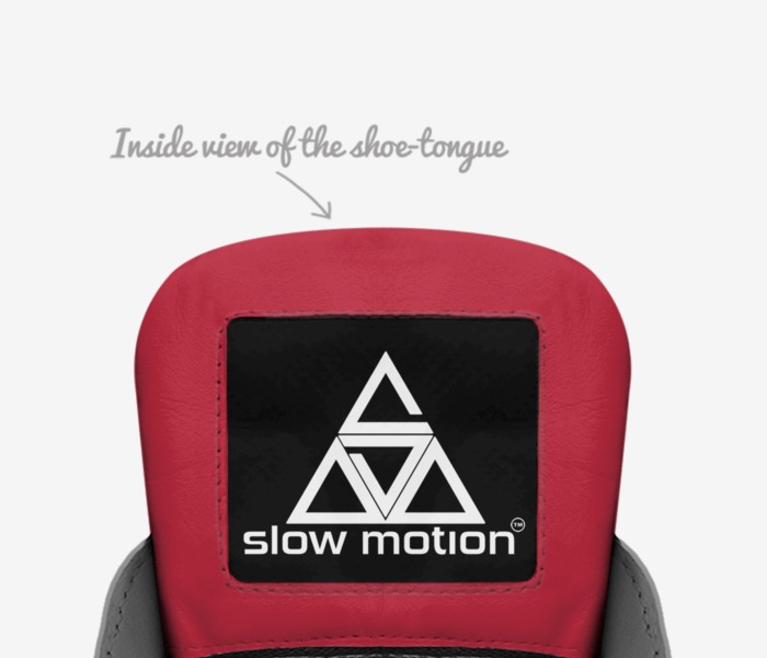 Slow Motion One custom made in Italy shoes by Brent Axford | Tongue view