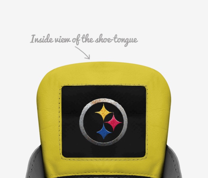 Burg Love custom made in Italy shoes by Natasha Robinson | Tongue view
