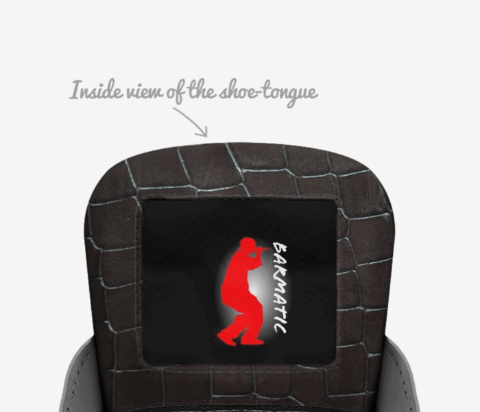 The goat  custom made in Italy shoes by Raymond Ragland | Tongue view