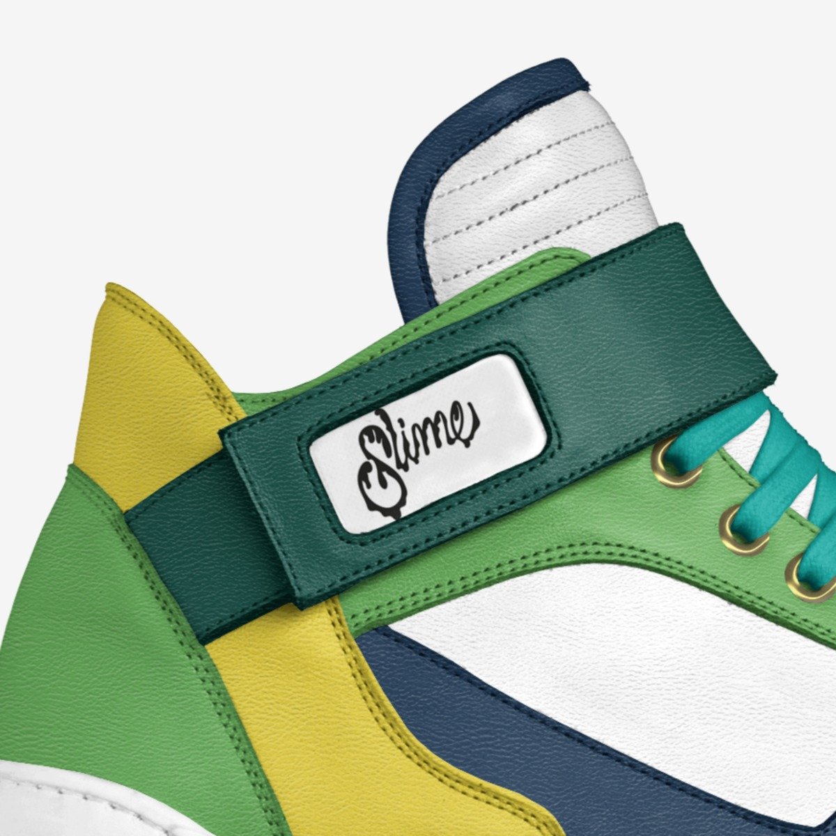 Slime custom made in Italy shoes by Jaylen Gomes | Detail view