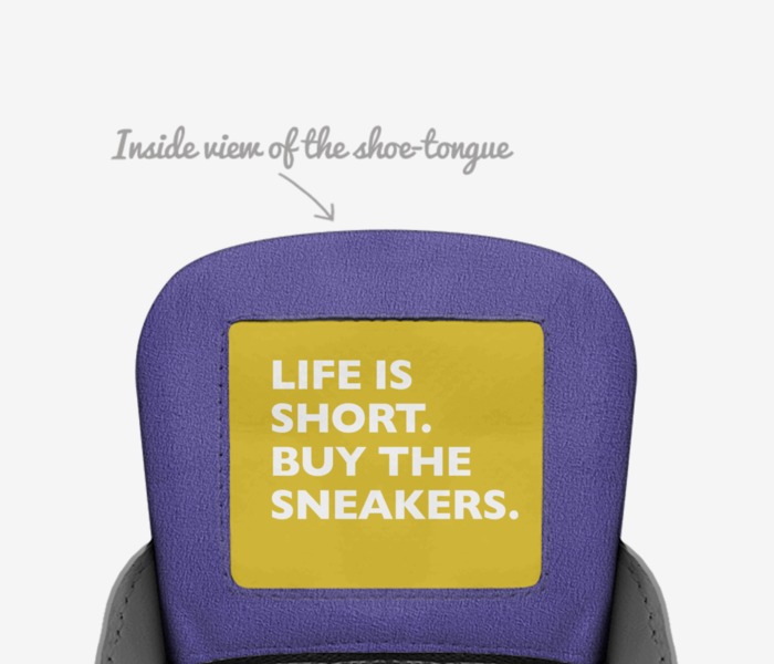 Karakuma custom made in Italy shoes by Drei James | Tongue view