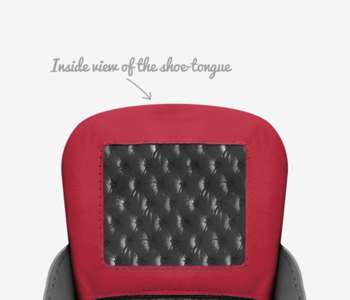 A&R Collection Wear custom made in Italy shoes by Blaze | Tongue view