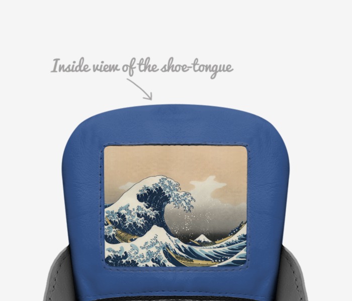 Waves custom made in Italy shoes by Jay | Tongue view