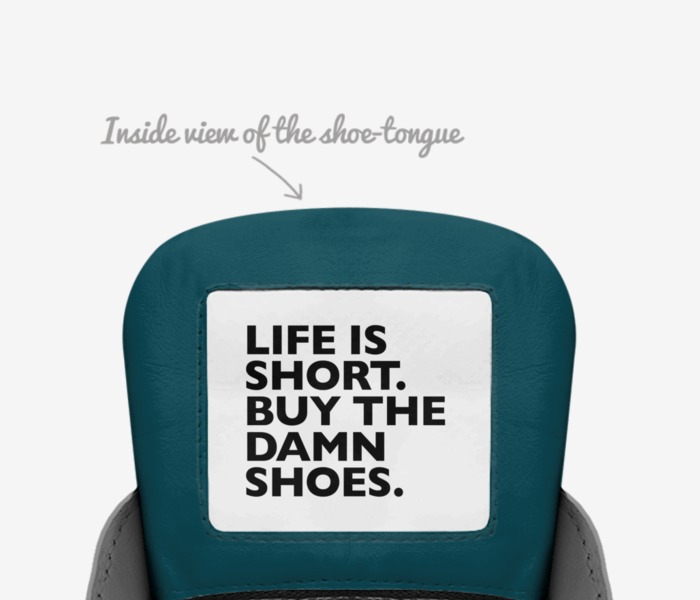 Prosay custom made in Italy shoes by Ty | Tongue view