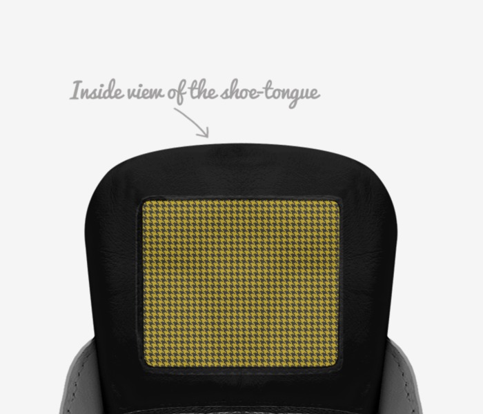 Nobody judge me custom made in Italy shoes by Sham | Tongue view