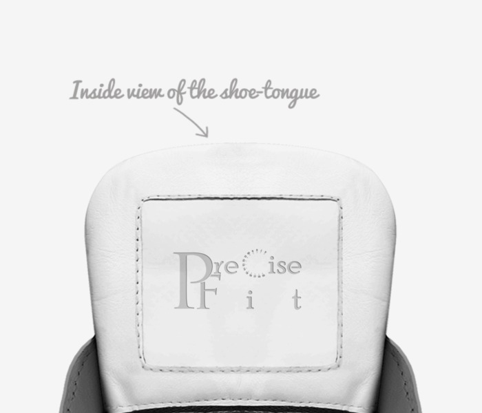 PreCise custom made in Italy shoes by Damon Stafford | Tongue view