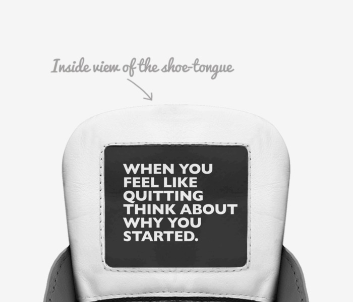RaRa's custom made in Italy shoes by Rodney Rogers | Tongue view